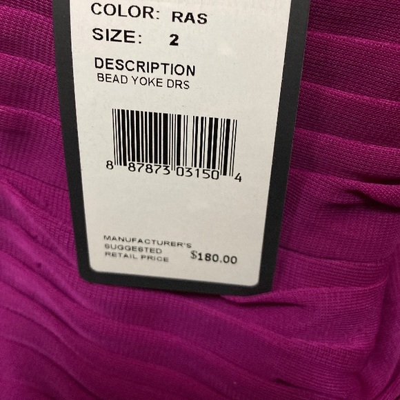 Adrianna Papell shirred beaded yoke dress - Picture 3 of 4